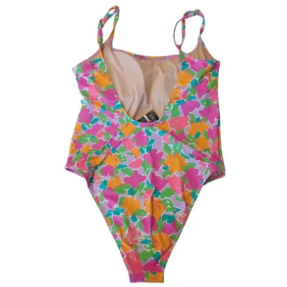 Cotton On Women's Floral-Print Cheeky One-Piece Swimsuit Size XL NWT - Picture 5 of 12